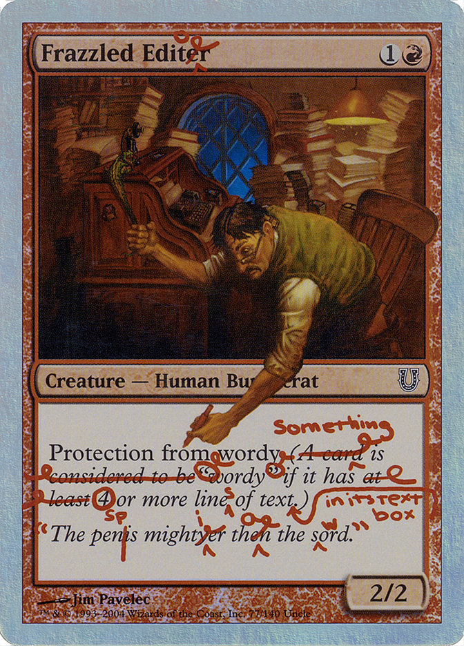 Frazzled Editor (Alternate Foil) [Unhinged] - Magic: The Gathering - Card Brawlers | Quebec | Canada |
