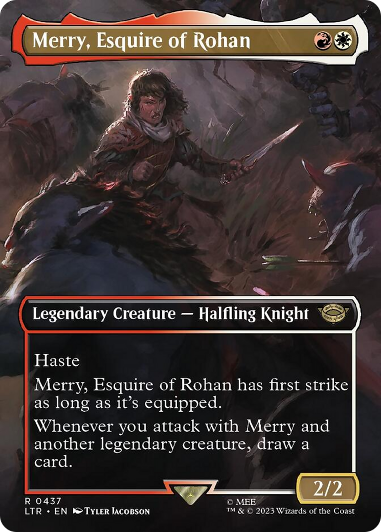 Merry, Esquire of Rohan (Borderless Alternate Art) [The Lord of the Rings: Tales of Middle-Earth] - Magic: The Gathering - Card Brawlers | Quebec | Canada |