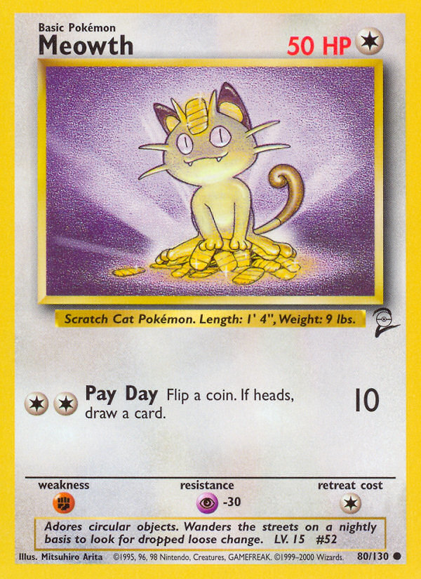 Meowth (80/130) [Base Set 2] - Pokémon - Card Brawlers | Quebec | Canada |