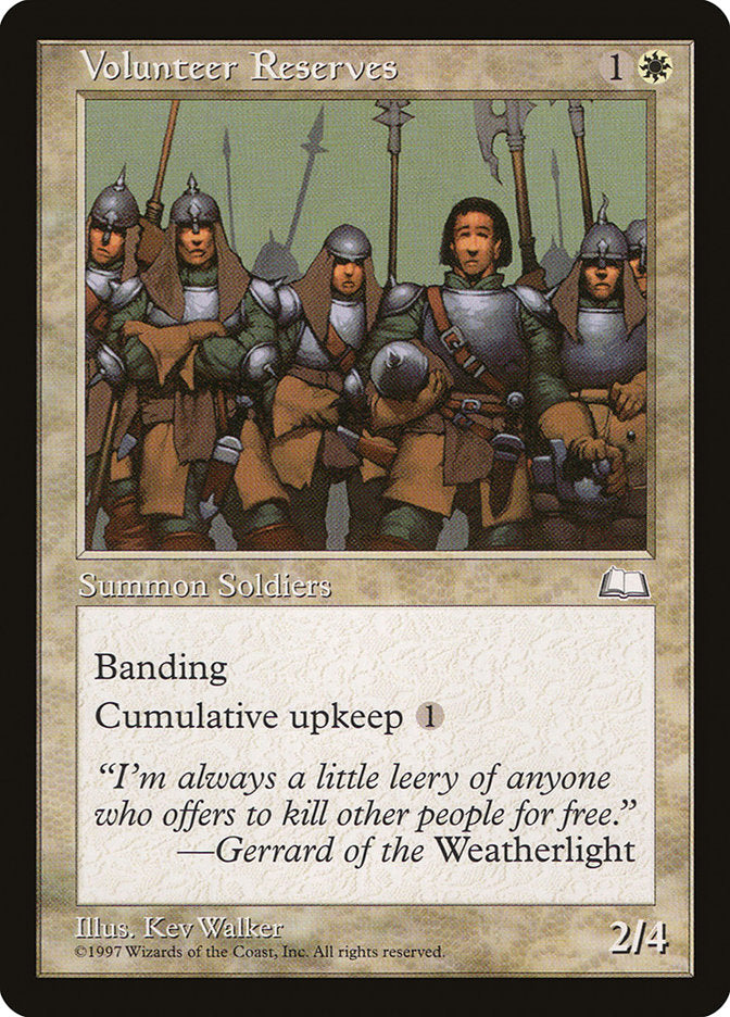 Volunteer Reserves [Weatherlight] - Magic: The Gathering - Card Brawlers | Quebec | Canada |