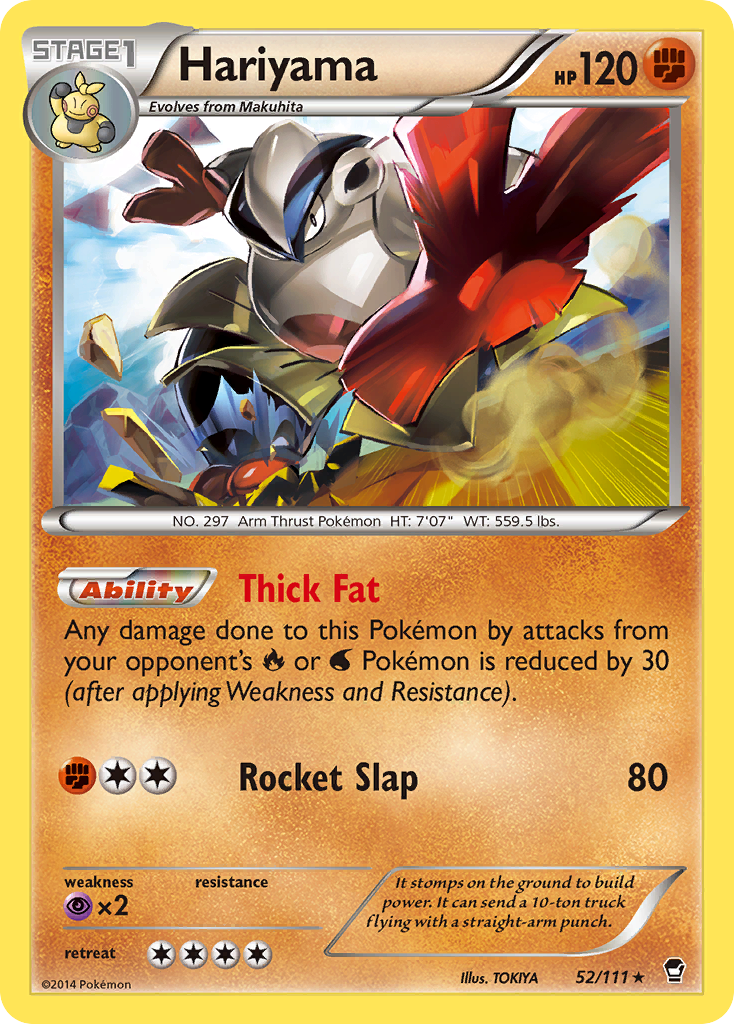 Hariyama (52/111) [XY: Furious Fists] - Pokémon - Card Brawlers | Quebec | Canada |