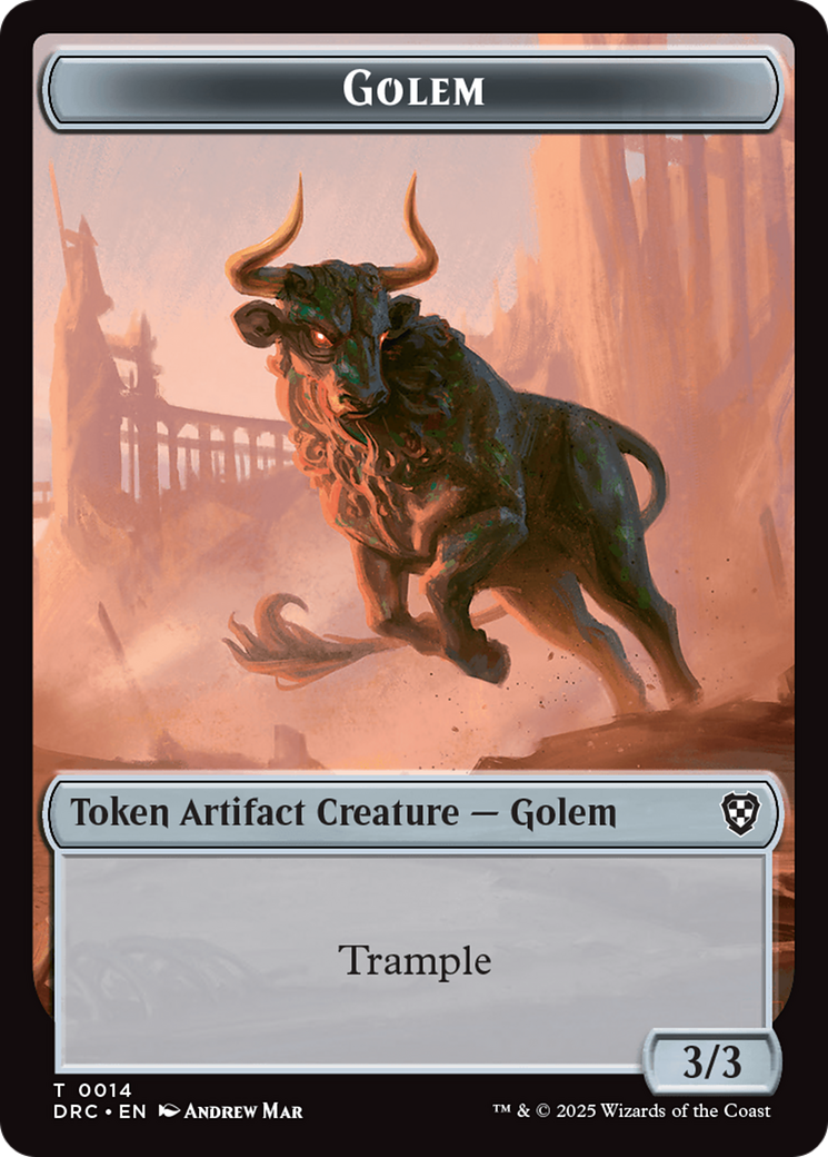 Golem (0014) // Golem (0015) Double-Sided Token [Aetherdrift Commander Tokens] - Magic: The Gathering - Card Brawlers | Quebec | Canada |