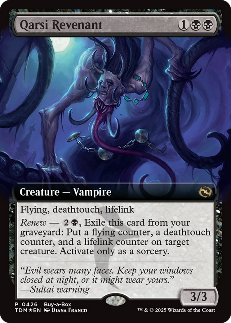 Qarsi Revenant (Extended Art) (Buy-A-Box) [Tarkir: Dragonstorm Promos] - Magic: The Gathering - Card Brawlers | Quebec | Canada |