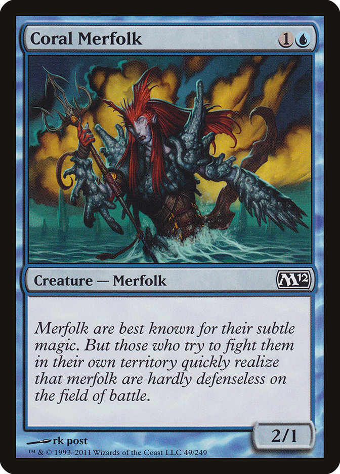 Coral Merfolk [Magic 2012] - Magic: The Gathering - Card Brawlers | Quebec | Canada |