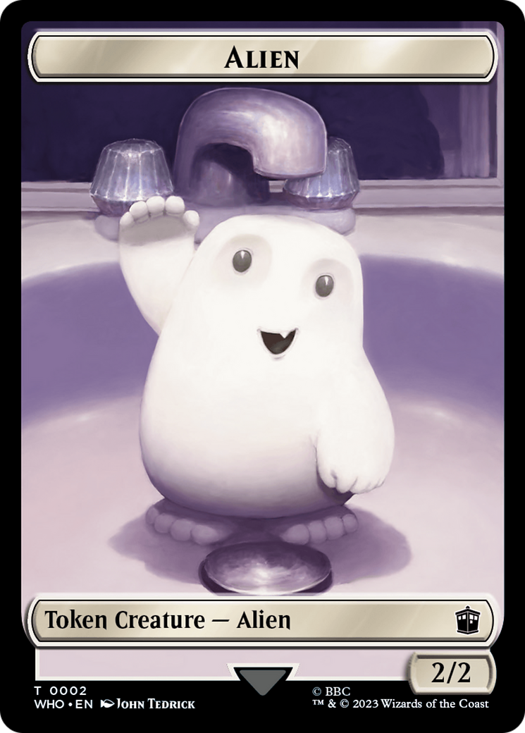 Alien // Alien Salamander Double-Sided Token [Doctor Who Tokens] - Magic: The Gathering - Card Brawlers | Quebec | Canada |