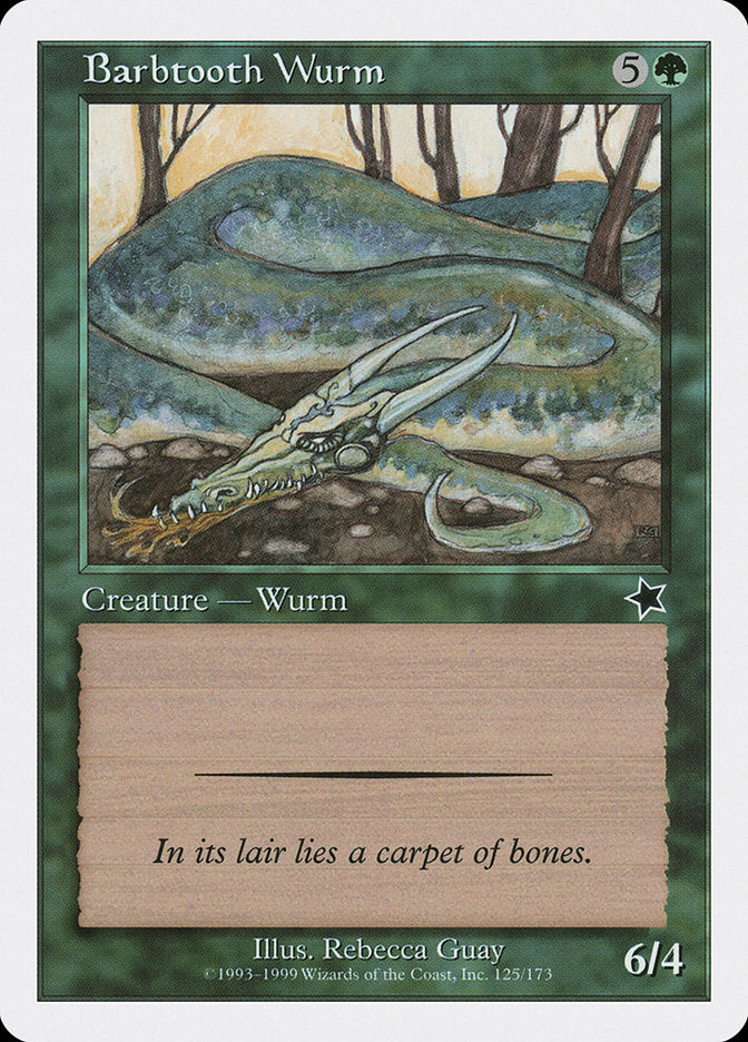 Barbtooth Wurm [Starter 1999] - Magic: The Gathering - Card Brawlers | Quebec | Canada |