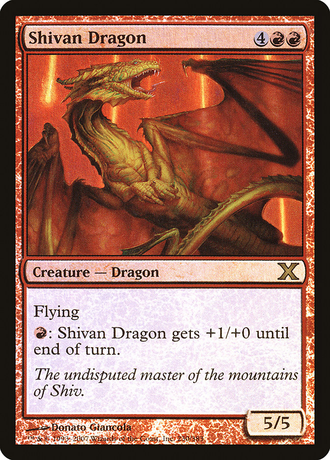 Shivan Dragon (Premium Foil) [Tenth Edition] - Magic: The Gathering - Card Brawlers | Quebec | Canada |