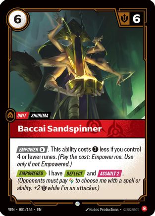 Baccai Sandspinner (001/166) - Vendetta Foil - Card Brawlers