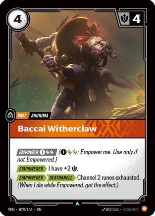 Baccai Witherclaw (078/166) - Vendetta - Card Brawlers