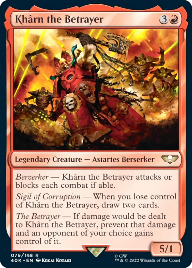 Kharn the Betrayer (Surge Foil) [Warhammer 40,000] - Magic: The Gathering - Card Brawlers | Quebec | Canada |