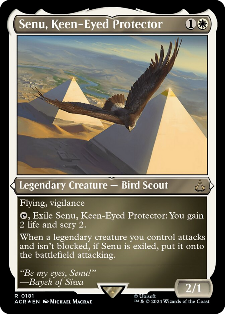 Senu, Keen-Eyed Protector (Foil Etched) [Assassin's Creed] - Magic: The Gathering - Card Brawlers | Quebec | Canada |