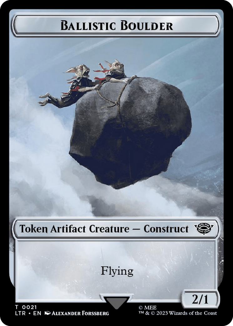 Ballistic Boulder // Food (0023) Double - Sided Token (Surge Foil) [The Lord of the Rings: Tales of Middle - Earth Tokens] - Card Brawlers