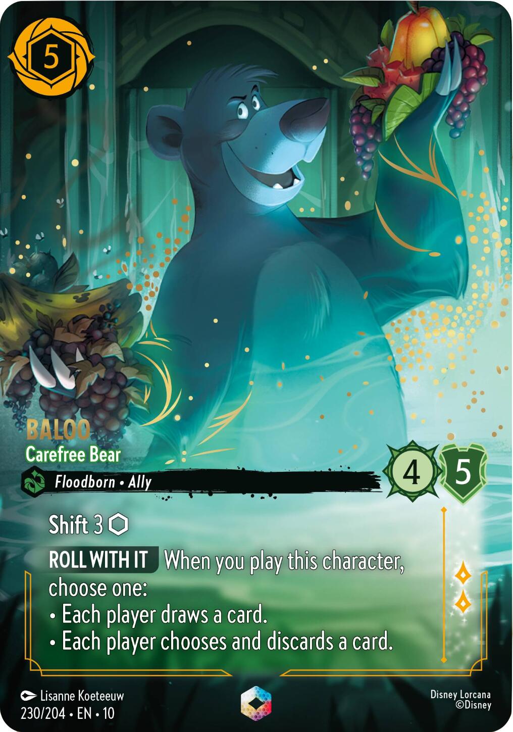 Baloo - Carefree Bear (Enchanted) (230/204) [Whispers in the Well] - Card Brawlers