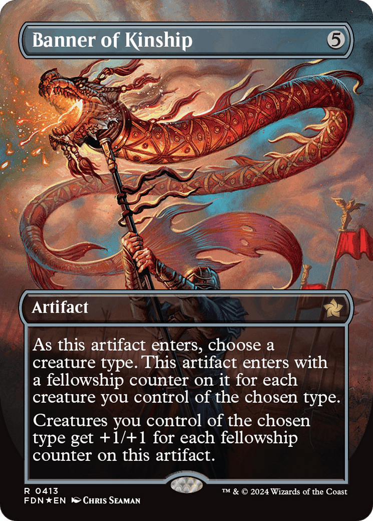 Banner of Kinship (Borderless) (Mana Foil) [Foundations] - Card Brawlers