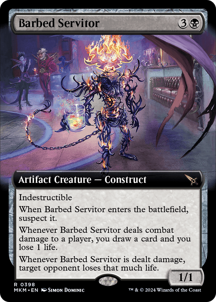 Barbed Servitor (Extended Art) [Murders at Karlov Manor] - Card Brawlers
