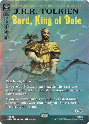 Bard, King of Dale (Borderless) (Surge Foil) (HOB-280) - The Hobbit Foil - Card Brawlers