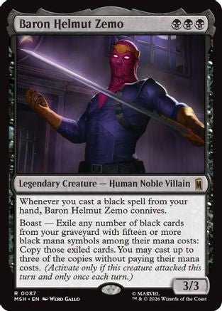 Baron Helmut Zemo (MSH-087) - Marvel Super Heroes - Card Brawlers