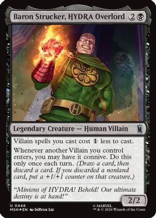 Baron Strucker, HYDRA Overlord (Surge Foil) (MSH-446) - Marvel Super Heroes Foil - Card Brawlers