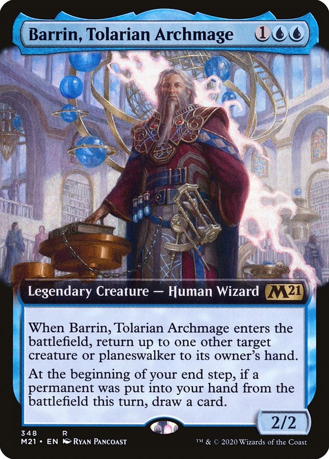 Barrin, Tolarian Archmage (Extended Art) [Core Set 2021] - Card Brawlers
