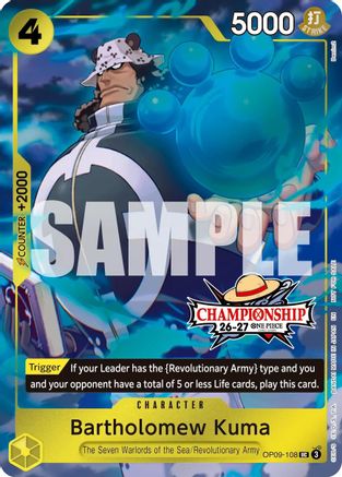 Bartholomew Kuma (CS 26-27 Celebration Pack) (OP09-108) - One Piece Promotion Cards Foil - Card Brawlers