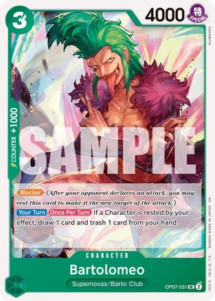 Bartolomeo (Reprint) (OP07-031) - Premium Booster -The Best- Vol. 2 - Card Brawlers