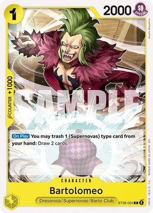 Bartolomeo (ST36-004) - Starter Deck 36: YELLOW Eustass"Captain"Kid - Card Brawlers