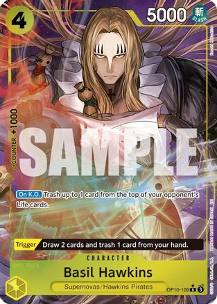 Basil Hawkins - OP10-109 (Alternate Art) (OP10-109) - Premium Booster -The Best- Vol. 2 Foil - Card Brawlers