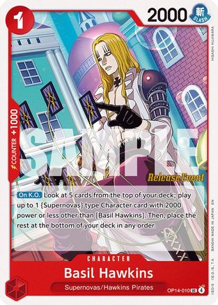 Basil Hawkins (OP14-010) - The Azure Sea's Seven Release Event Cards - Card Brawlers