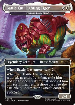 Battle Cat, Fighting Tiger - Fortune, Loyal Steed (SLD-2790) - Secret Lair Drop Series - Card Brawlers