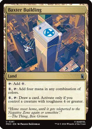 Baxter Building (MSH-261) - Marvel Super Heroes - Card Brawlers
