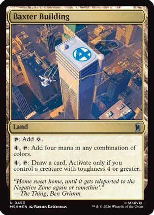 Baxter Building (Surge Foil) (MSH-453) - Marvel Super Heroes Foil - Card Brawlers