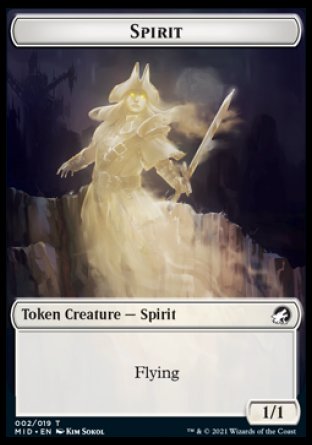 Wolf // Spirit Double-Sided Token [Innistrad: Midnight Hunt Tokens] - Magic: The Gathering - Card Brawlers | Quebec | Canada |