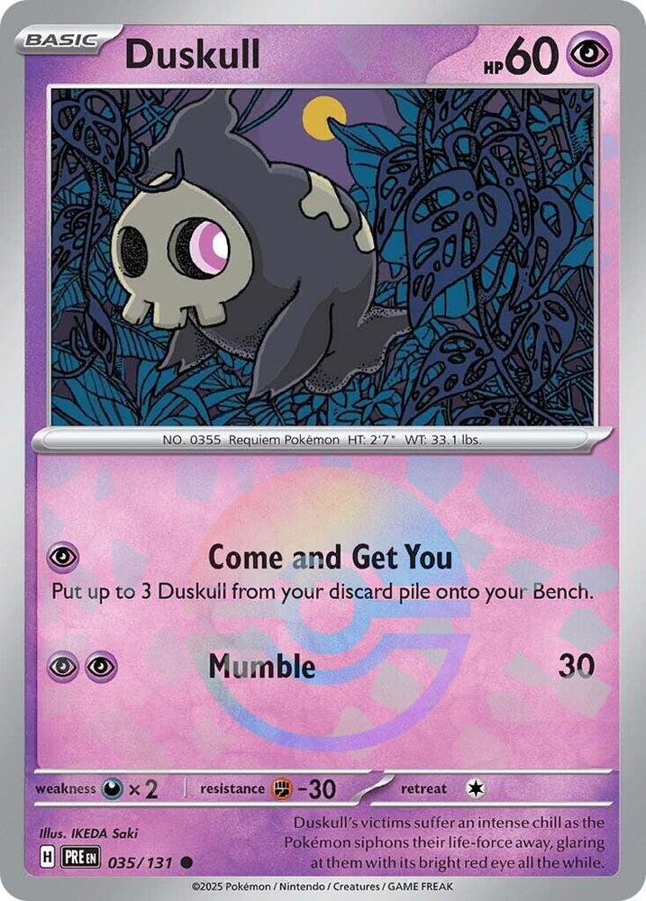 Duskull (035/131) (Poke Ball Pattern) [Scarlet & Violet: Prismatic Evolutions] - Pokémon - Card Brawlers | Quebec | Canada |