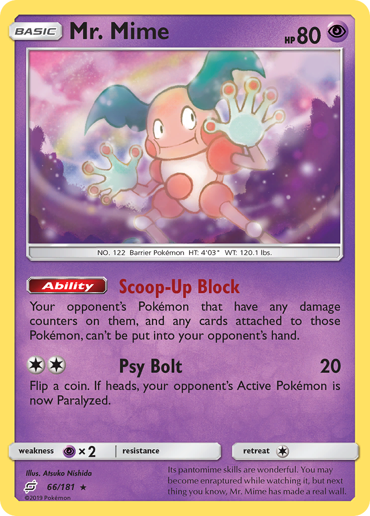 Mr. Mime (66/181) [Sun & Moon: Team Up] - Pokémon - Card Brawlers | Quebec | Canada |