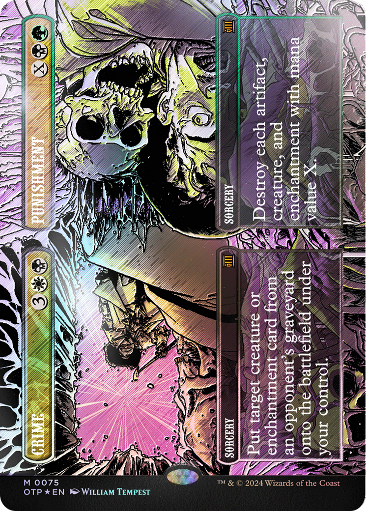 Crime // Punishment (Textured Foil) [Outlaws of Thunder Junction: Breaking News] - Magic: The Gathering - Card Brawlers | Quebec | Canada |