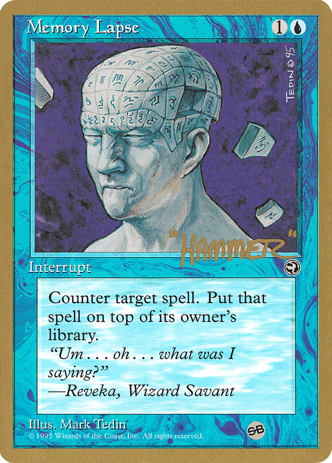 Memory Lapse (Runes) (Shawn "Hammer" Regnier) (SB) [Pro Tour Collector Set] - Magic: The Gathering - Card Brawlers | Quebec | Canada |
