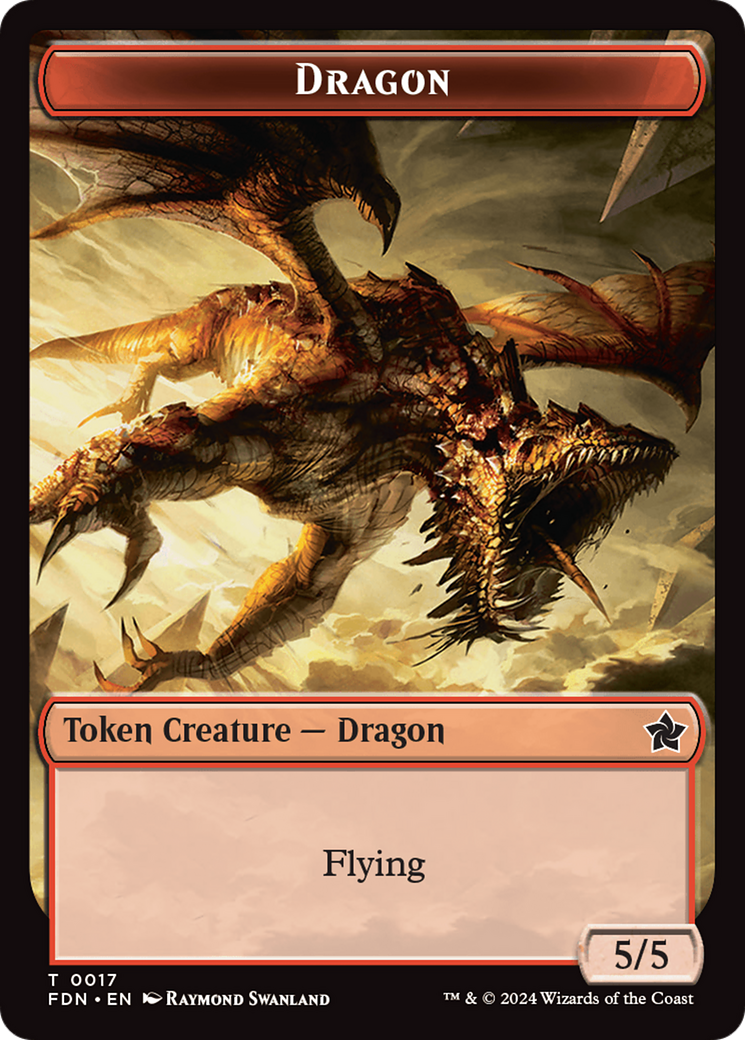 Dragon (0016) // Dragon (0017) Doubled-Sided Token [Foundations Tokens] - Magic: The Gathering - Card Brawlers | Quebec | Canada |