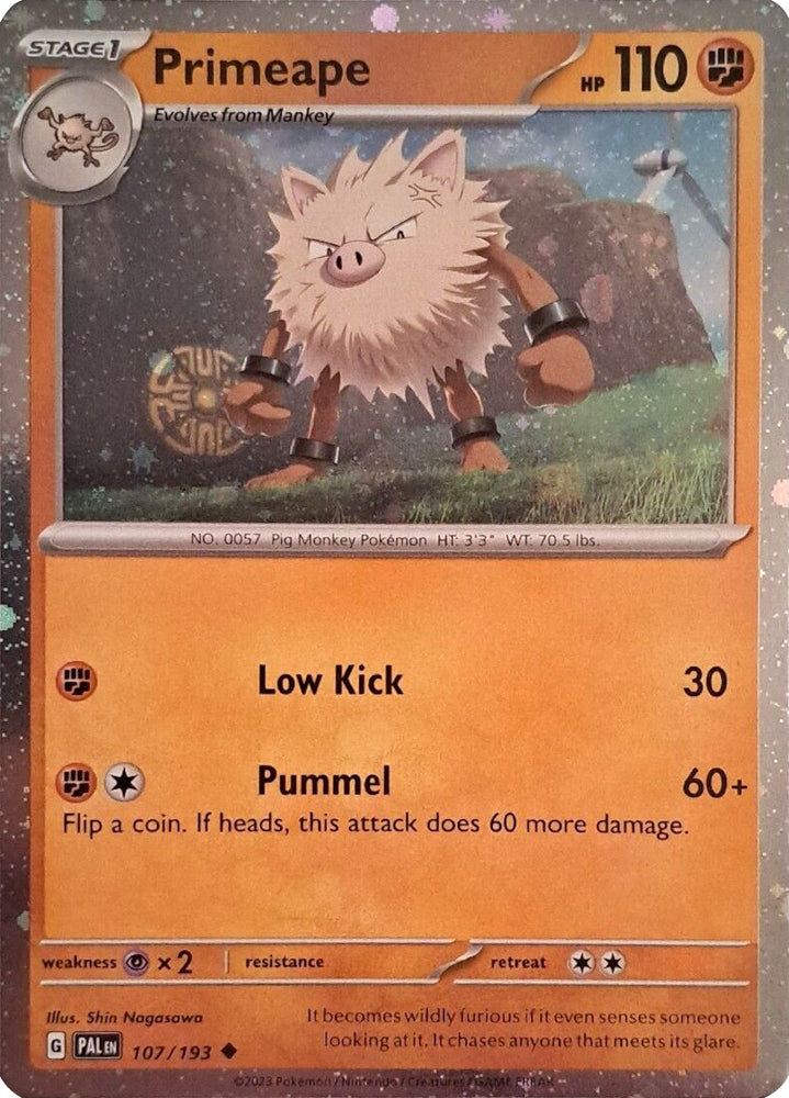 Primeape (107/193) (Cosmos Holo) [Écarlate et Violet : Paldea Evolved] 