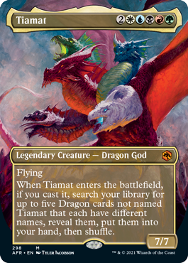 Tiamat (Borderless Alternate Art) [Dungeons & Dragons: Adventures in the Forgotten Realms] - Magic: The Gathering - Card Brawlers | Quebec | Canada |