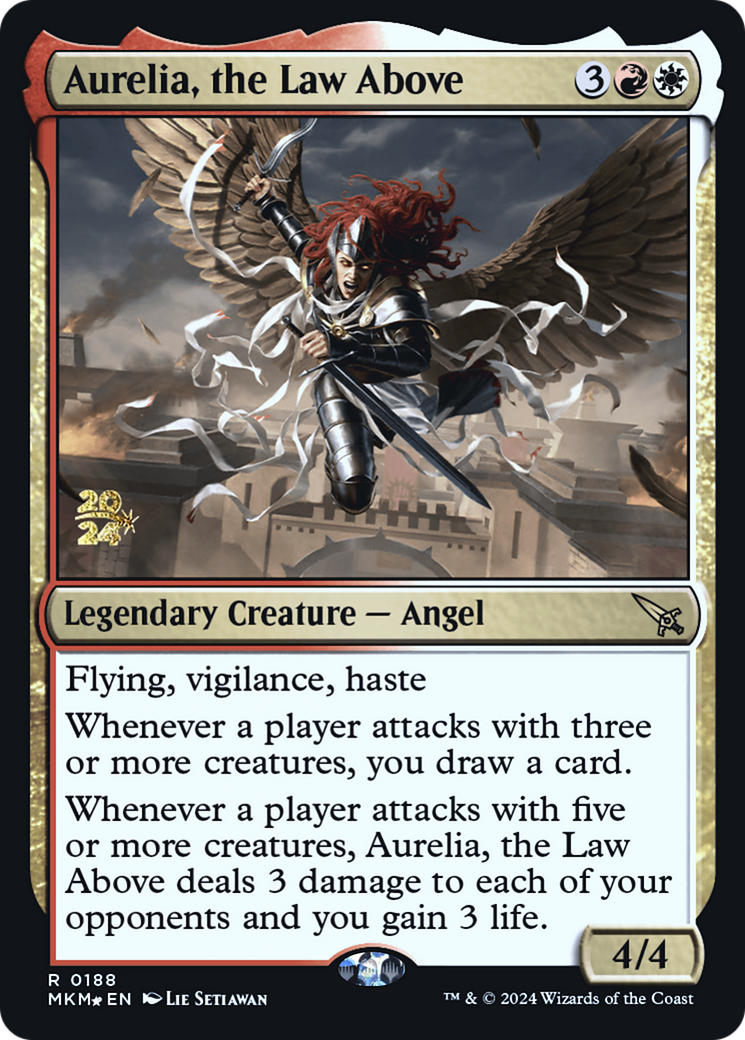 Aurelia, the Law Above [Murders at Karlov Manor Prerelease Promos] - Magic: The Gathering - Card Brawlers | Quebec | Canada |