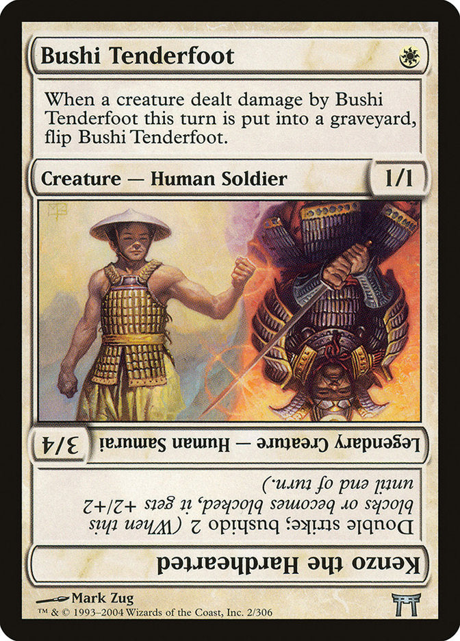 Bushi Tenderfoot // Kenzo the Hardhearted [Champions of Kamigawa] - Magic: The Gathering - Card Brawlers | Quebec | Canada |