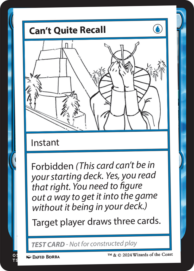 Can't Quite Recall [Mystery Booster 2 Playtest Cards] - Magic: The Gathering - Card Brawlers | Quebec | Canada |