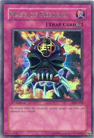 Mask of Restrict [LON-018] Ultra Rare - Yu-Gi-Oh! - Card Brawlers | Quebec | Canada |