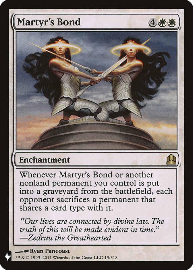 Martyr's Bond [The List] - Magic: The Gathering - Card Brawlers | Quebec | Canada |