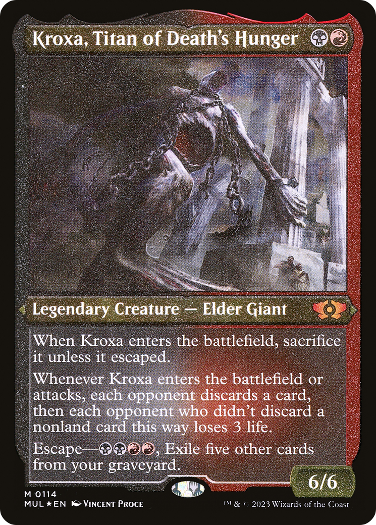 Kroxa, Titan of Death's Hunger (Foil Etched) [Multiverse Legends] - Magic: The Gathering - Card Brawlers | Quebec | Canada |