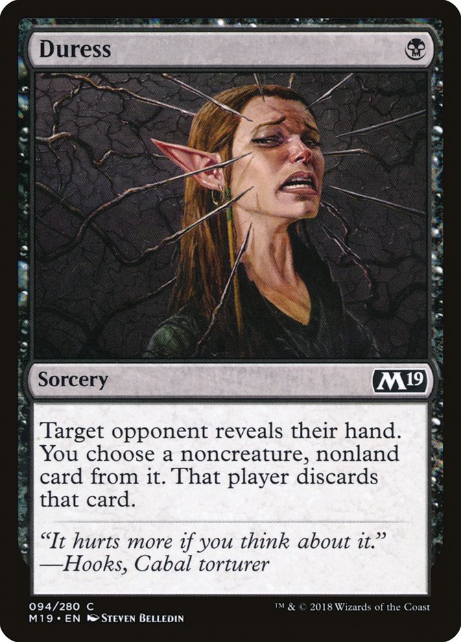 Duress [Core Set 2019] - Magic: The Gathering - Card Brawlers | Quebec | Canada |