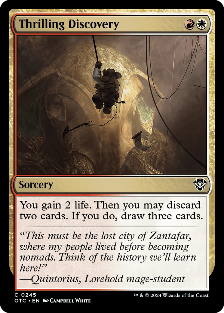 Thrilling Discovery [Outlaws of Thunder Junction Commander] - Magic: The Gathering - Card Brawlers | Quebec | Canada |
