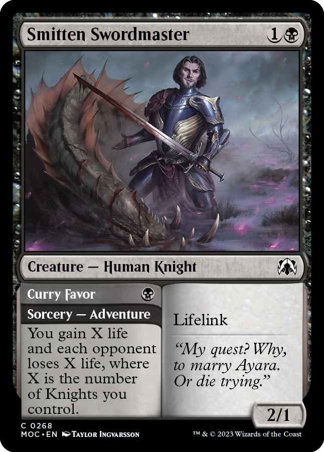 Smitten Swordmaster // Curry Favor [March of the Machine Commander] - Magic: The Gathering - Card Brawlers | Quebec | Canada |