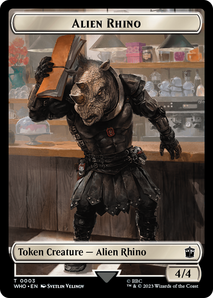 Alien Rhino // Clue (0021) Double-Sided Token [Doctor Who Tokens] - Magic: The Gathering - Card Brawlers | Quebec | Canada |