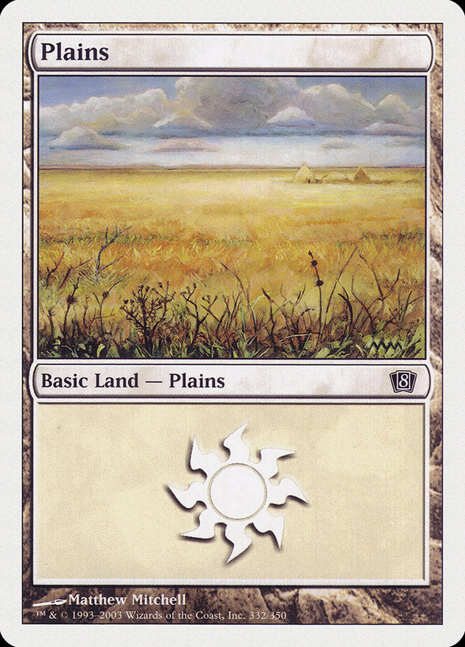 Plains (332) [Eighth Edition] - Magic: The Gathering - Card Brawlers | Quebec | Canada |